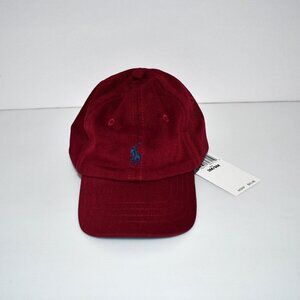Ralph Lauren Chino Ball Cap in Red Size: 3-6 MOS #320785653056  NWT